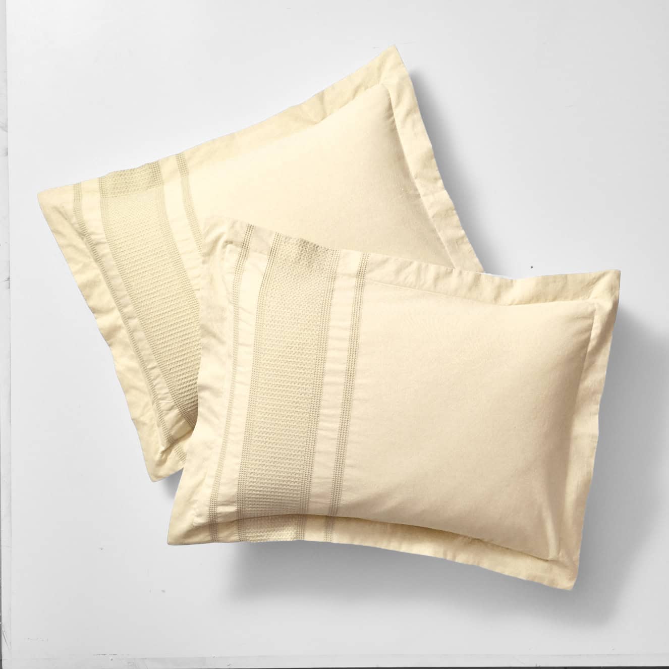 Better Homes & Gardens 3-Piece Cream Waffle Stripe Comforter Set, Full/Queen
