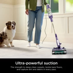 Shark - POWERDETECT Ultra-Light Corded Stick Vacuum with DuoClean Detect Technology and Self-Cleaning Brushroll - Eggplant