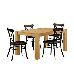 Better Homes and Gardens Collin Distressed Dining Chair, Set of 2, Rich Black Finish