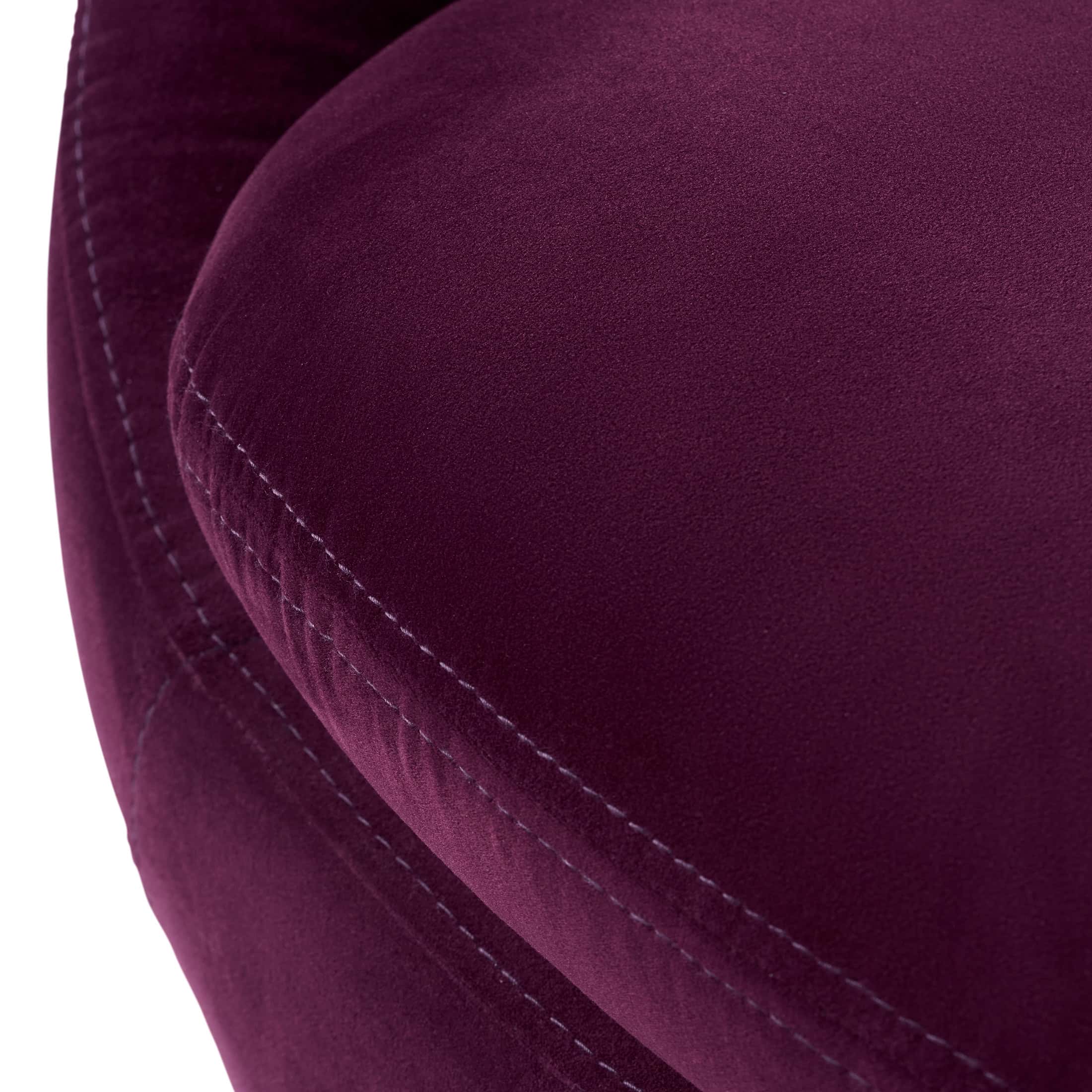 Better Homes & Gardens Better Homes & Gardens Mira Swivel Chair, Merlot Velvet