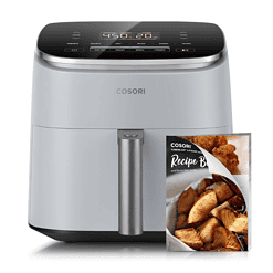 COSORI Air Fryer 9-in-1, Compact but Large 6 Qt, 5 Fast Fan Speeds with 450F for Ultra Crsipy, Light Gray