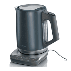 Ninja KT200BL Precision Temperature Electric Kettle, 1500 watts, BPA Free, Stainless, 7-Cup Capacity, Hold Temp Setting, Blue Stainless