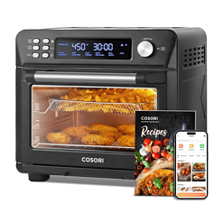 COSORI Smart 11-in-1 Air Fryer Toaster Oven Combo, Airfryer Convection Oven Countertop, 26QT, Black, Stainless Steel