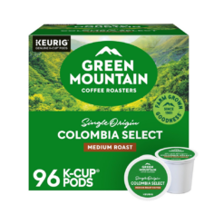 Green Mountain Coffee Roasters Colombia Select Coffee, Keurig Single-Serve K-Cup Pods, Medium Roast Coffee, 96 Count