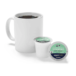 AmazonFresh 80 Ct. Organic Fair Trade K-Cups, Sumatra Dark Roast, Keurig K-Cup Brewer Compatible