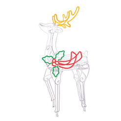 GE 5-ft Staybright LED Neon Flex 3D Reindeer Decoration