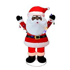 Holiday Living 8-ft LED Pop Up Black Santa Decoration