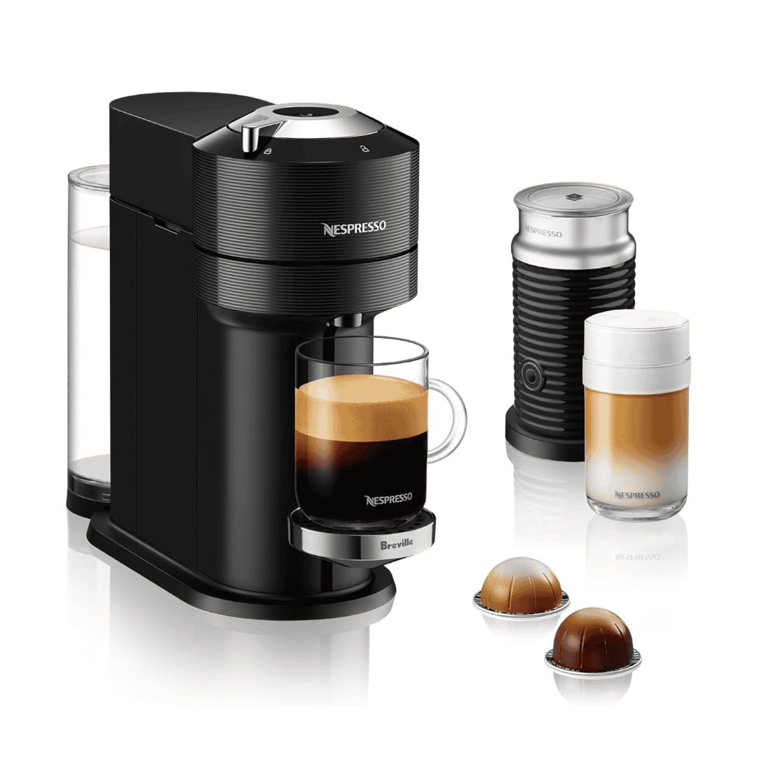 Nespresso Vertuo Next Premium Coffee and Espresso Maker by Breville with Aeroccino Milk Frother