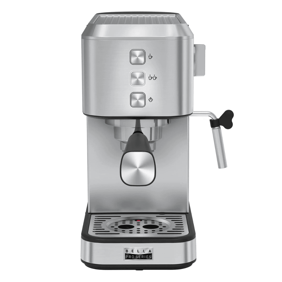 Bella PRO - Slim Espresso Machine with 20 Bars of Pressure - Stainless Steel