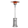 EAST OAK Anti-rust 50,000 BTU Patio Heater for Outdoor Use With Double-Layer Stainless Steel Burner, Round Table Design and Wheels, Stainless Steel