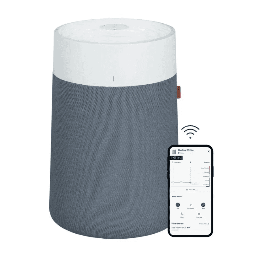 Blueair - Blue Pure 311i Max 387 Sq. Ft Smart HEPASilent Air Purifier - White/Seabed