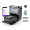 Shark - Robot Vacuum & Mop PowerDetect NeverTouch, Combo, Self-Emptying & Self-Refilling, 60-Day Debris Capacity with Pad Dry - Gaia Grey