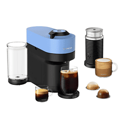 De'Longhi - Nespresso Vertuo Pop+ Coffee and Espresso Maker with Aeroccino - Pacific Blue