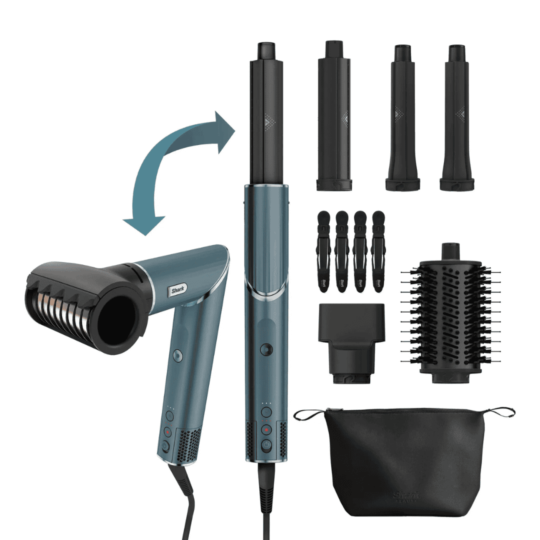 Shark - FlexStyle Air Styling & Drying System, Powerful Hair Blow Dryer and Multi-Styler - Teal