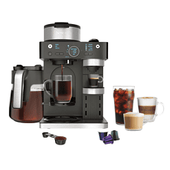 Ninja - Espresso & Coffee Barista System, Single Serve & Nespresso, with 12-Cup Carafe, 4 Styles with Ristretto - Black