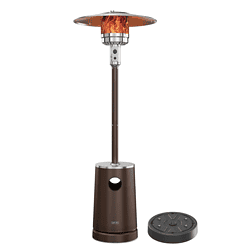 EAST OAK 50,000 BTU Patio Heater with Sand Box, Table Design, Double-Layer Stainless Steel Burner, Wheels, Triple Protection System, Outdoor Heater