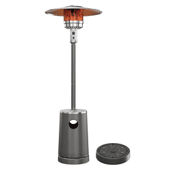 EAST OAK 50,000 BTU Patio Heater with Sand Box, Table Design, Double-Layer Stainless Steel Burner, Wheels, Triple Protection System, Gray