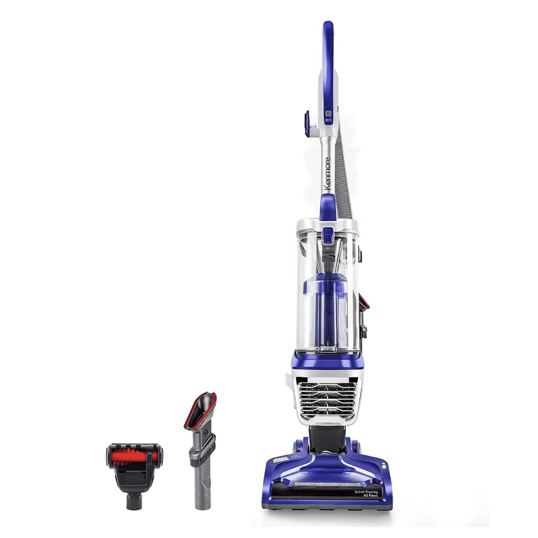 Kenmore DU5080 Bagless Upright Vacuum Lift Cleaner 2-Motor Power Suction with HEPA Filter, 3-in-1 Combination Tool, Pet Handi-Mate for Carpet, Hard Floor, Navy, 2 Liters