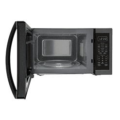 Sharp - 1.4 cu. ft. 1100W Countertop Microwave - Black Stainless - Black Stainless Steel