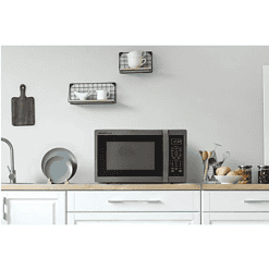 Sharp - 1.4 cu. ft. 1100W Countertop Microwave - Black Stainless - Black Stainless Steel