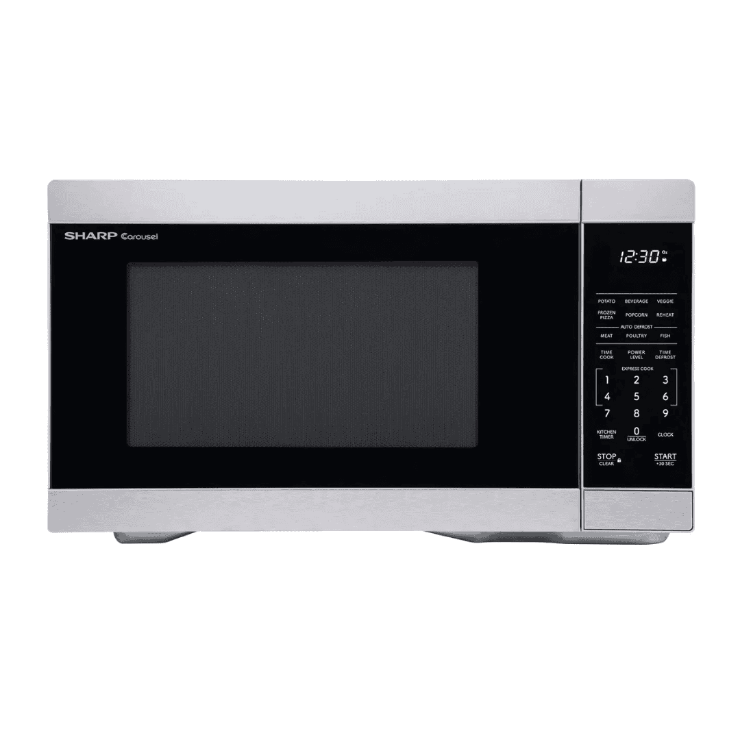 Sharp - 1.1 cu. ft. 1000W Countertop Microwave - Stainless - Stainless Steel