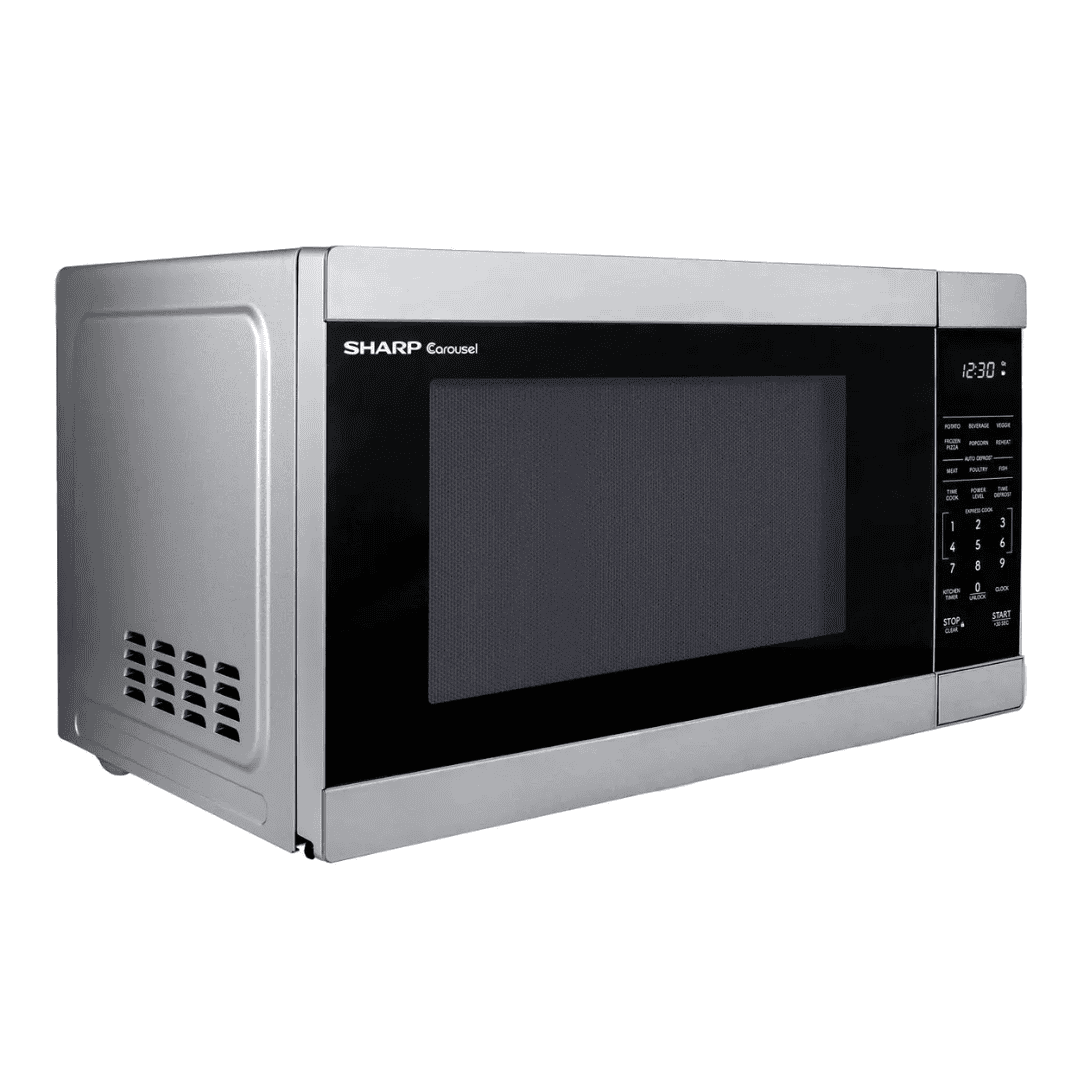 Sharp - 1.1 cu. ft. 1000W Countertop Microwave - Stainless - Stainless Steel