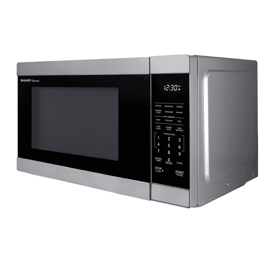 Sharp - 1.1 cu. ft. 1000W Countertop Microwave - Stainless - Stainless Steel