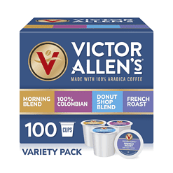 Victor Allen's Coffee Favorites Variety Single Serve K-Cup Coffee Pods, 100 Count