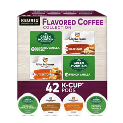Keurig Flavored Variety Coffee Collection K-Cup Pods, Variety Pack, 42 Count for Keurig Brewers