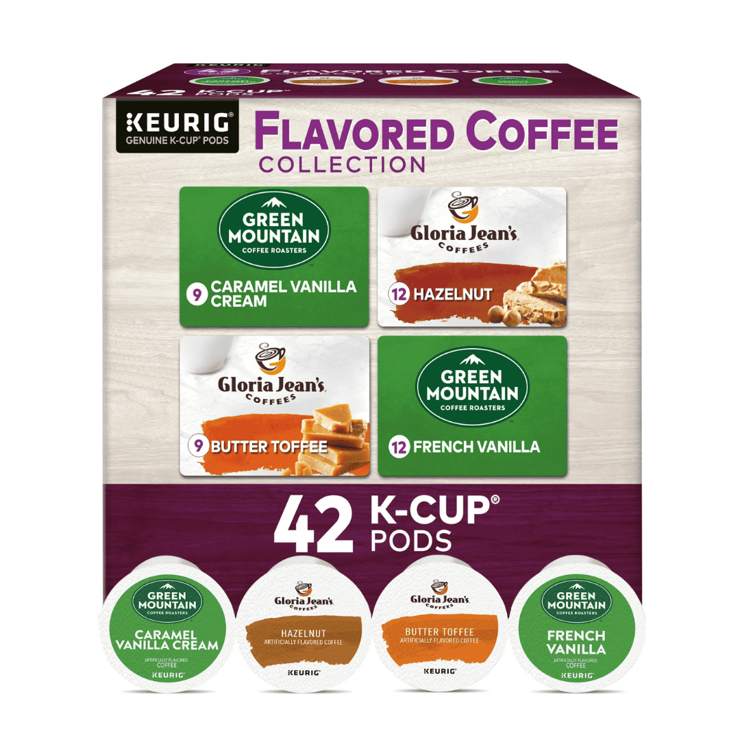 Keurig Flavored Variety Coffee Collection K-Cup Pods, Variety Pack, 42 Count for Keurig Brewers