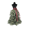 Holiday Living 5.5-ft Mannequin Bust Pre-lit LED Artificial Christmas Tree with Pine Cones and Bow