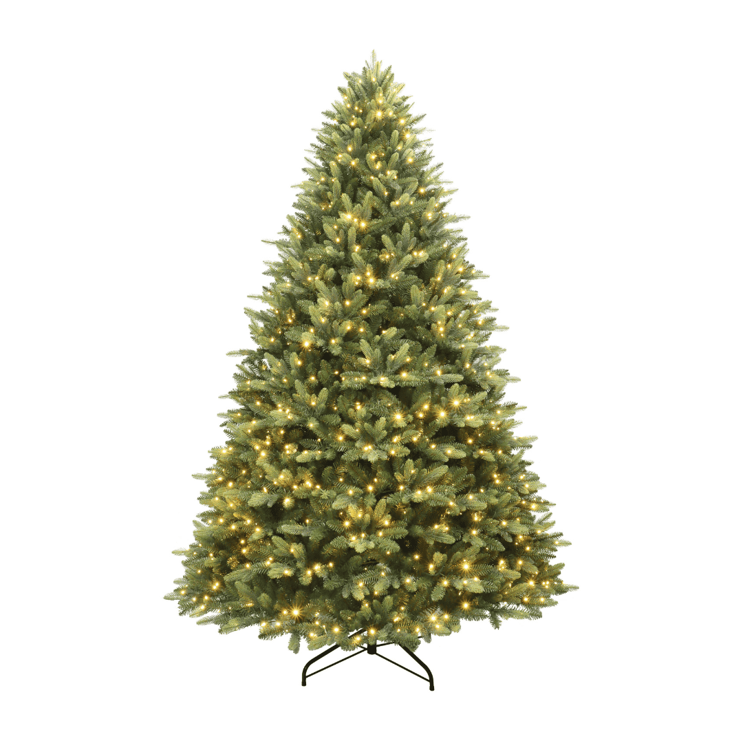 Holiday Living 9-ft Everett Fraser Fir Pre-lit LED Artificial Christmas Tree