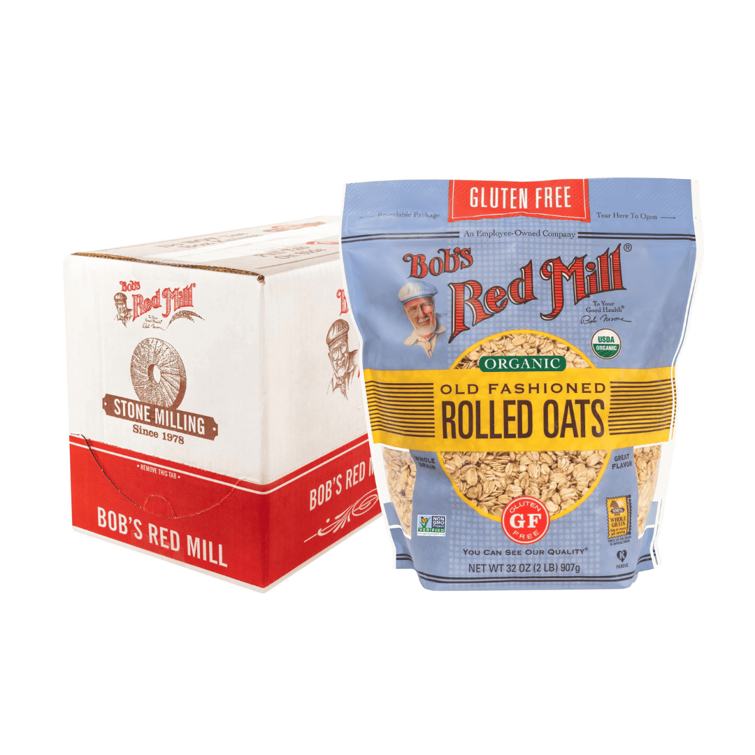 Bob's Red Mill Gluten Free Organic Old Fashioned Rolled Oats - 32 oz (Pack of 4)
