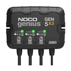 NOCO Genius GEN5X3, 3-Bank, 15A (5A/Bank) Smart Marine Battery Charger