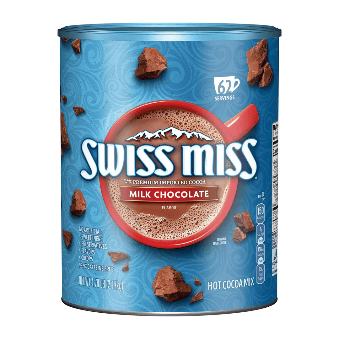 Swiss Miss Milk Chocolate Hot Cocoa Mix Canister (76.5 Ounce) (Pack of 2)