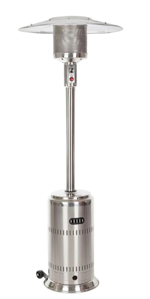 Fire Sense 46000-BTU Silver Stainless Steel Floorstanding Liquid Propane Patio Heater