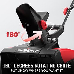 PowerSmart 18-inch Corded Electric Snow Blower, Snow Thrower with 120V 15-Amp Motor