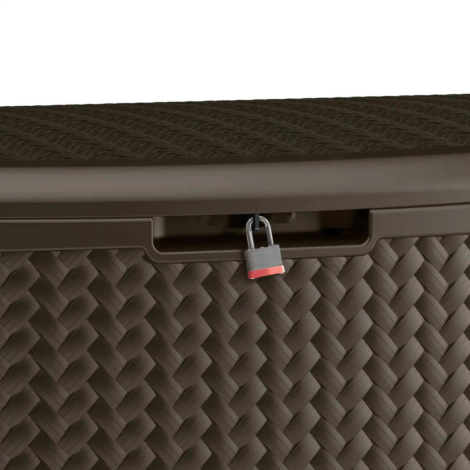 Suncast 52.75-in L x 29-in 124- Gallons Java Plastic Deck Box