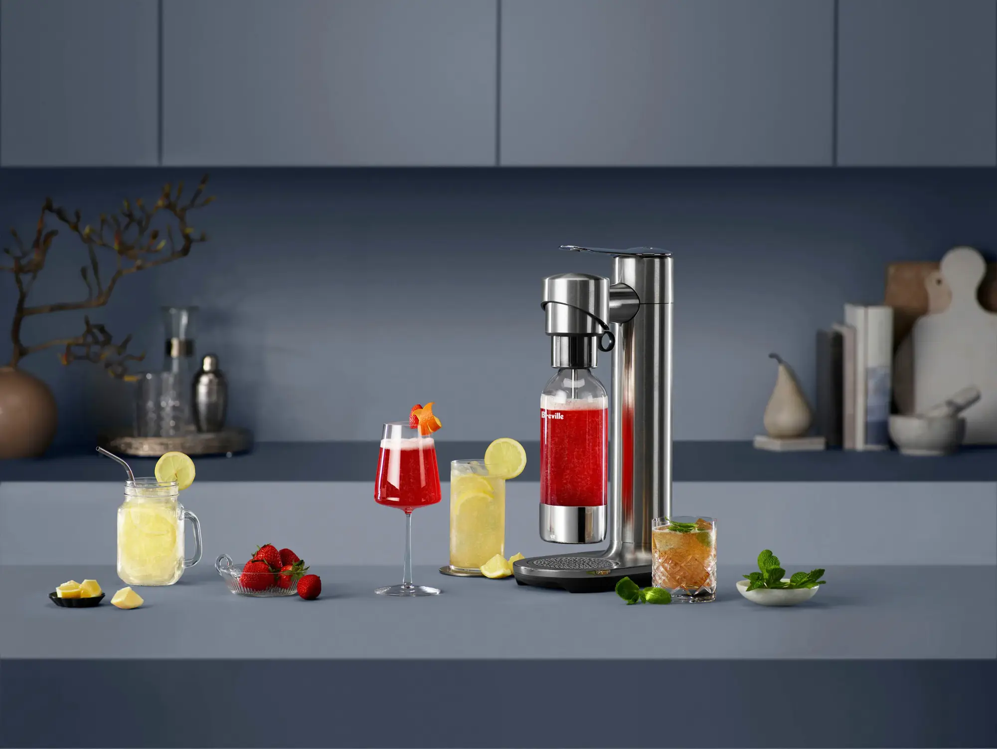 Breville - the InFizz Fusion Bundle w/CO2 - Brushed Stainless Steel
