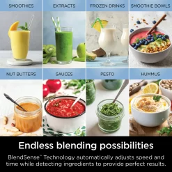 Ninja Detect Power Blender with BlendSense Technology, 72 oz. Pitcher, 1700 Watts, Vanilla Bean