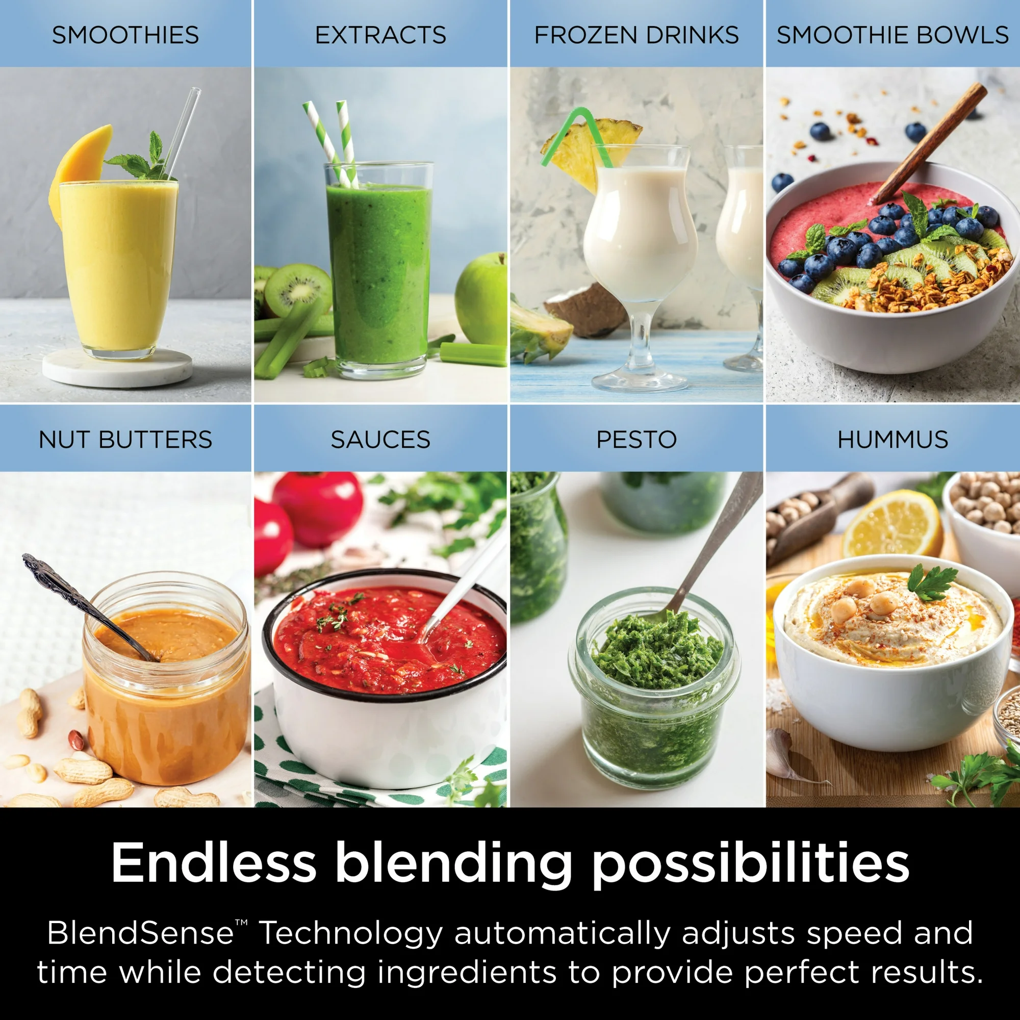 Ninja Detect Power Blender with BlendSense Technology, 72 oz. Pitcher, 1700 Watts, Vanilla Bean