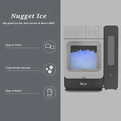 Orgo Products The Sonic Countertop Ice Maker, Nugget Ice Types, 33 lbs of Ice, Charcoal