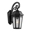 Kichler Courtyard 1-Light 17.75-in H Black Outdoor Wall Light
