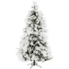 Fraser Hill Farm Unlit 12-ft Snowy Pine Flocked White Artificial Christmas Tree