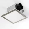 Utilitech Ventilation fan 1.5-Sone 100-CFM Brushed Nickel Decorative Lighted Bathroom Fan, ENERGY STAR
