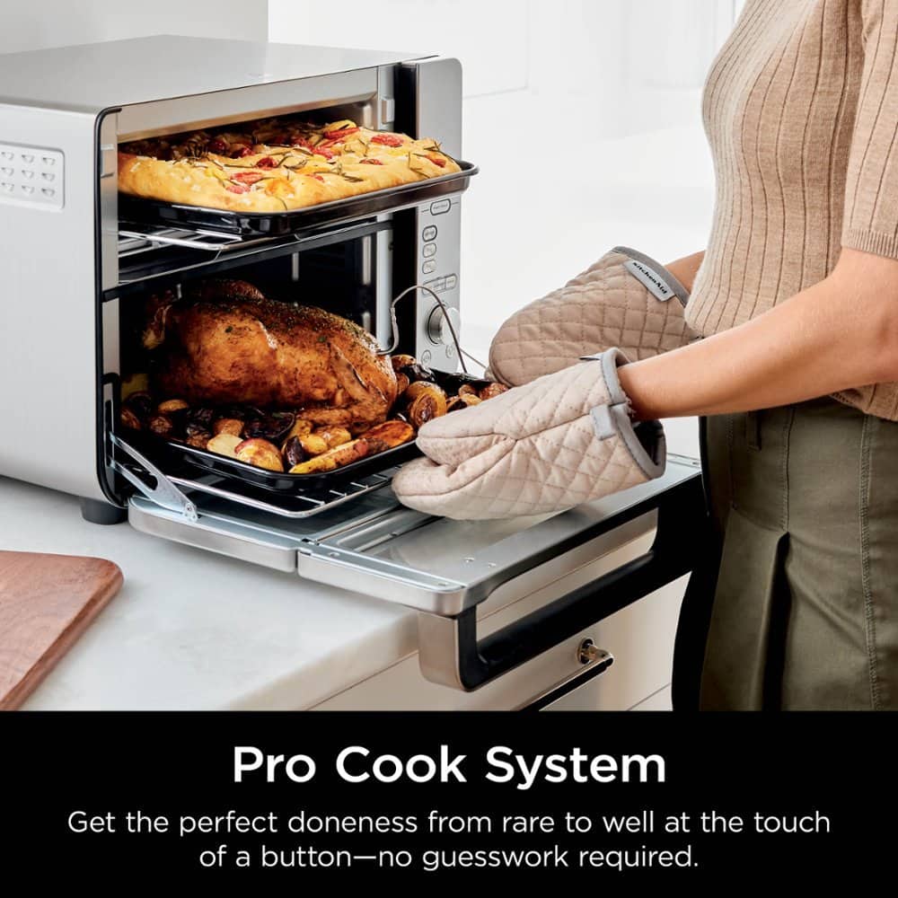 Ninja - Double Stack XL Countertop Oven & Air Fryer with Pro Cook System - Stainless Steel