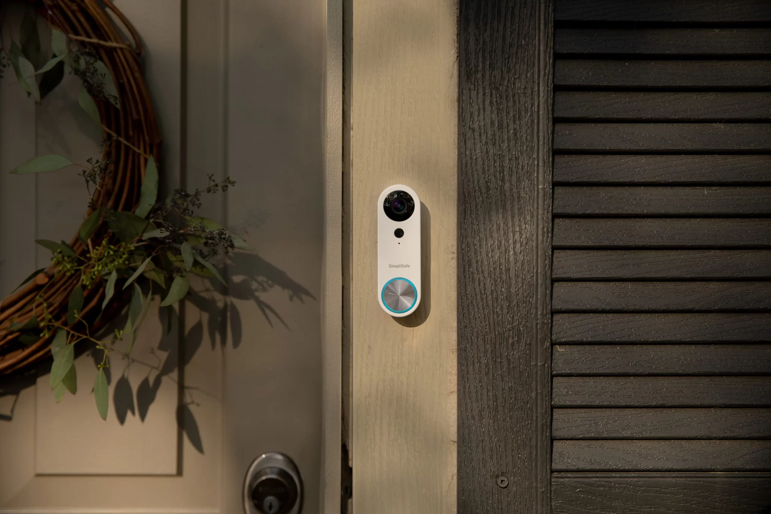 SimpliSafe Wired Wi-Fi Compatible Smart Video Doorbell in White