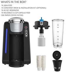 Drinkpod JavaPod Programmable Single-Serve Coffee Maker with 10 Water Reservoir (Black)