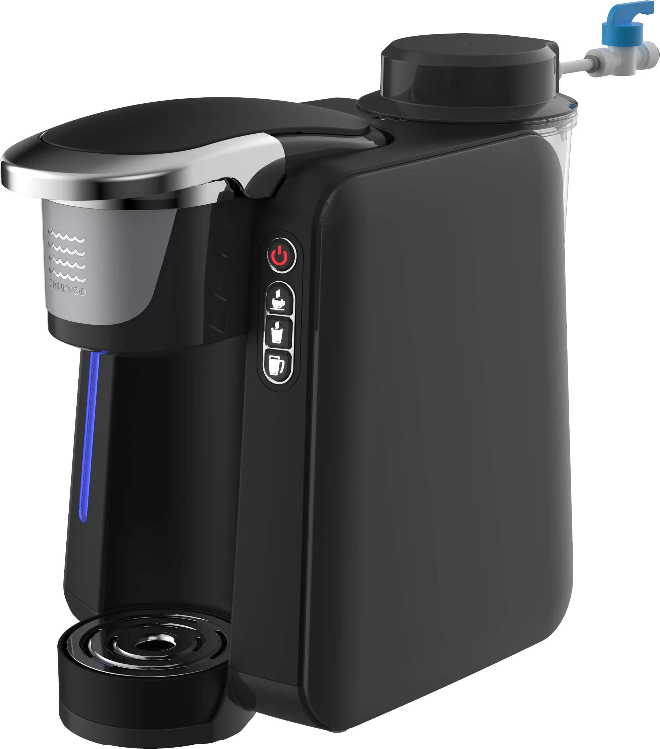 Drinkpod JavaPod Programmable Single-Serve Coffee Maker with 10 Water Reservoir (Black)