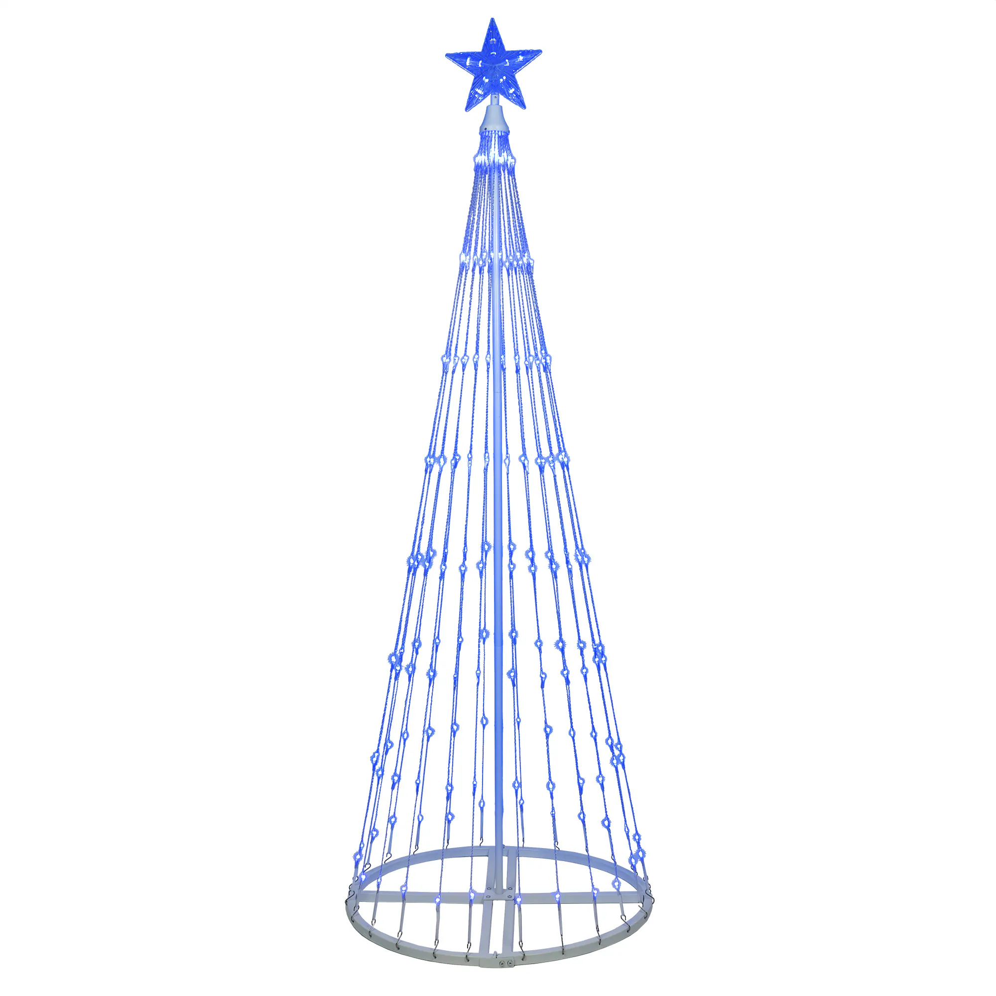 Kringle Traditions 72-in Christmas Tree Yard Decoration with Blue LED Lights